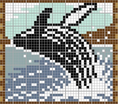 モザイクル大型作品　1640-9814 鯨のジャンプ