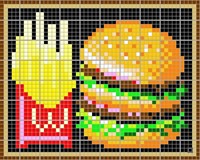 モザイクル大型作品　1702-0814 ハンバーガー
